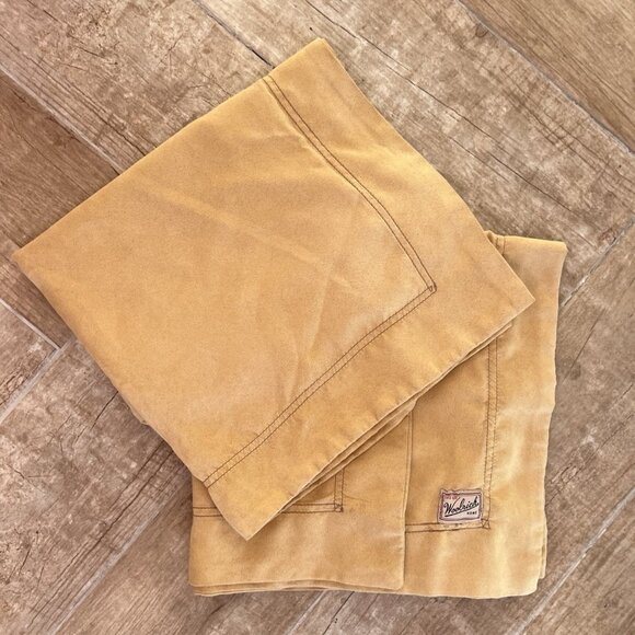 PAIR WOOLRICH  King Size Pillow Shams Ultra Suede Tan Flanged Western 39" x 24" - Picture 12 of 14